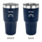 Lotus Flower 30 oz Stainless Steel Ringneck Tumblers - Navy - Double Sided - APPROVAL