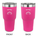 Lotus Flower 30 oz Stainless Steel Tumbler - Pink - Double Sided (Personalized)