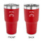 Lotus Flower 30 oz Stainless Steel Ringneck Tumblers - Red - Double Sided - APPROVAL