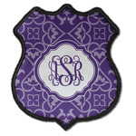 Lotus Flower Iron On Shield Patch C w/ Monogram