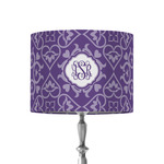 Lotus Flower 8" Drum Lamp Shade - Fabric (Personalized)