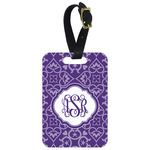 Lotus Flower Metal Luggage Tag w/ Monogram