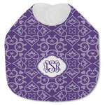 Lotus Flower Jersey Knit Baby Bib w/ Monogram