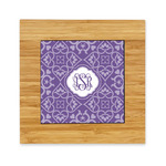 Lotus Flower Bamboo Trivet with Ceramic Tile Insert (Personalized)