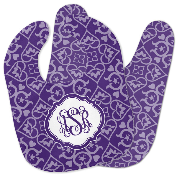 Custom Lotus Flower Baby Bib w/ Monogram