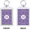 Lotus Flower Bling Keychain (Front + Back)