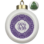 Lotus Flower Ceramic Ball Ornament - Christmas Tree (Personalized)