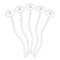 Lotus Flower Clear Plastic 7" Stir Stick - Oval - Fan