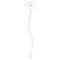 Lotus Flower Clear Plastic 7" Stir Stick - Oval - Single Stick