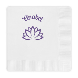 Lotus Flower Embossed Decorative Napkins (Personalized)