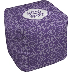 Lotus Flower Cube Pouf Ottoman - 13" (Personalized)