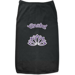 Lotus Flower Black Pet Shirt - M (Personalized)