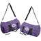 Lotus Flower Duffle bag small front and back sides