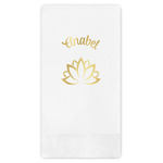 Lotus Flower Guest Napkins - Foil Stamped (Personalized)