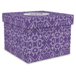 Lotus Flower Gift Box with Lid - Canvas Wrapped - XX-Large (Personalized)