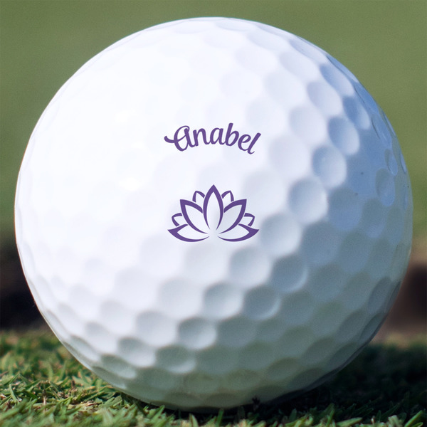 Custom Lotus Flower Golf Balls - Titleist Pro V1 - Set of 12 (Personalized)