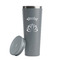 Lotus Flower Grey RTIC Everyday Tumbler - 28 oz. - Lid Off