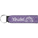 Lotus Flower Neoprene Keychain Fob (Personalized)