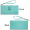 Lotus Flower Ladies Wallets - Faux Leather - Teal - Front & Back View