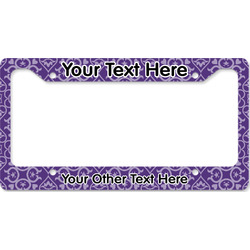 Lotus Flower License Plate Frame - Style B (Personalized)