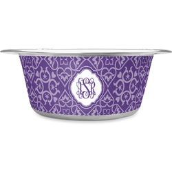 Lotus Flower Stainless Steel Dog Bowl (Personalized)