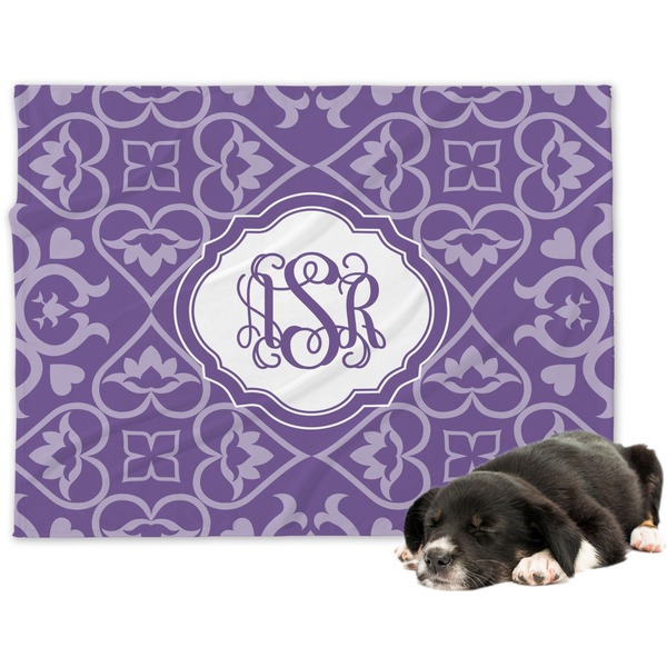 Custom Lotus Flower Dog Blanket - Large (Personalized)