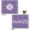 Lotus Flower Microfleece Dog Blanket - Large- Front & Back