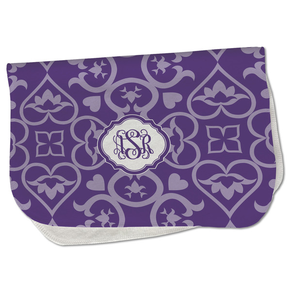 Custom Lotus Flower Burp Cloth - Fleece w/ Monogram