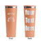 Lotus Flower Peach RTIC Everyday Tumbler - 28 oz. - Front and Back