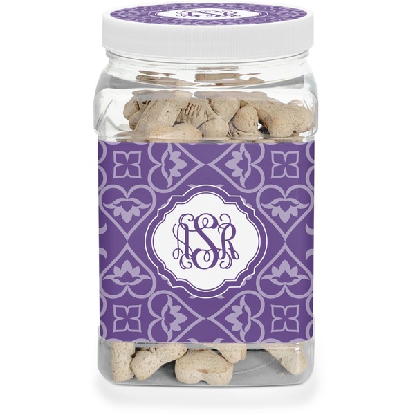 Custom Lotus Flower Dog Treat Jar (Personalized)