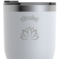 Lotus Flower RTIC Tumbler - White - Engraved Front & Back (Personalized)
