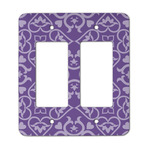 Lotus Flower Rocker Style Light Switch Cover - Two Switch