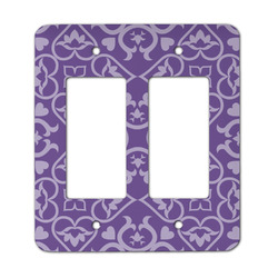 Lotus Flower Rocker Style Light Switch Cover - Two Switch