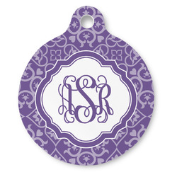 Lotus Flower Round Pet ID Tag (Personalized)