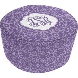 Lotus Flower Round Pouf Ottoman (Personalized)