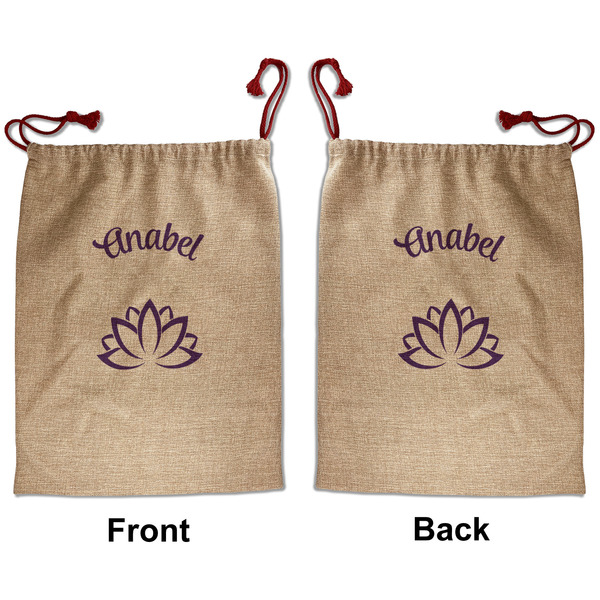 Custom Lotus Flower Santa Sack - Front & Back (Personalized)