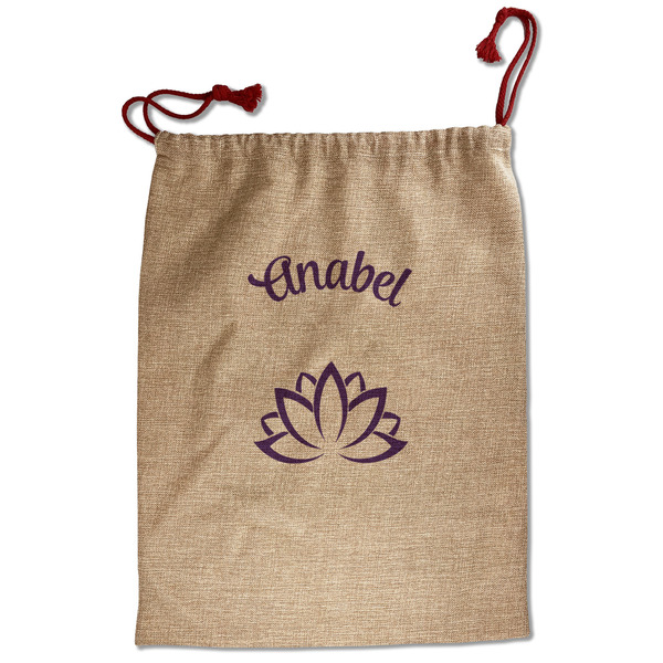 Custom Lotus Flower Santa Sack - Front (Personalized)