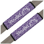 Lotus Flower Seat Belt Covers (Set of 2) (Personalized)