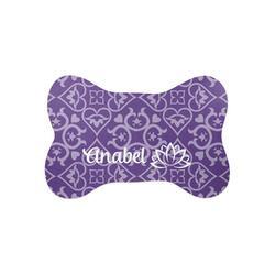 Lotus Flower Bone Shaped Dog Food Mat (Small) (Personalized)