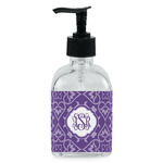 Lotus Flower Glass Soap & Lotion Bottle - Single Bottle (Personalized)