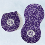 Lotus Flower Burp Pads - Velour - Set of 2 w/ Monogram