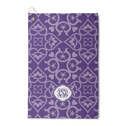 Lotus Flower Waffle Weave Golf Towel (Personalized)