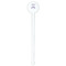 Lotus Flower White Plastic 7" Stir Stick - Round - Single Stick