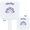 Lotus Flower White Plastic Stir Stick - Double Sided - Approval