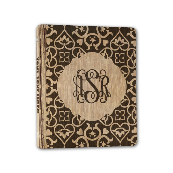 Custom Lotus Flower Wood 3-Ring Binder - 1" Half-Letter Size (Personalized)