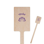 Lotus Flower 6.25" Rectangle Wooden Stir Sticks - Single Sided (Personalized)