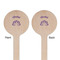 Lotus Flower Wooden 7.5" Stir Stick - Round - Double Sided - Front & Back