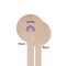 Lotus Flower Wooden 7.5" Stir Stick - Round - Single Sided - Front & Back