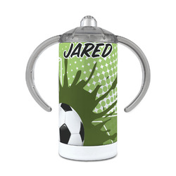 Soccer 12 oz Stainless Steel Sippy Cup (Personalized)