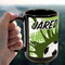 Soccer 15oz. Black Mug - LIFESTYLE